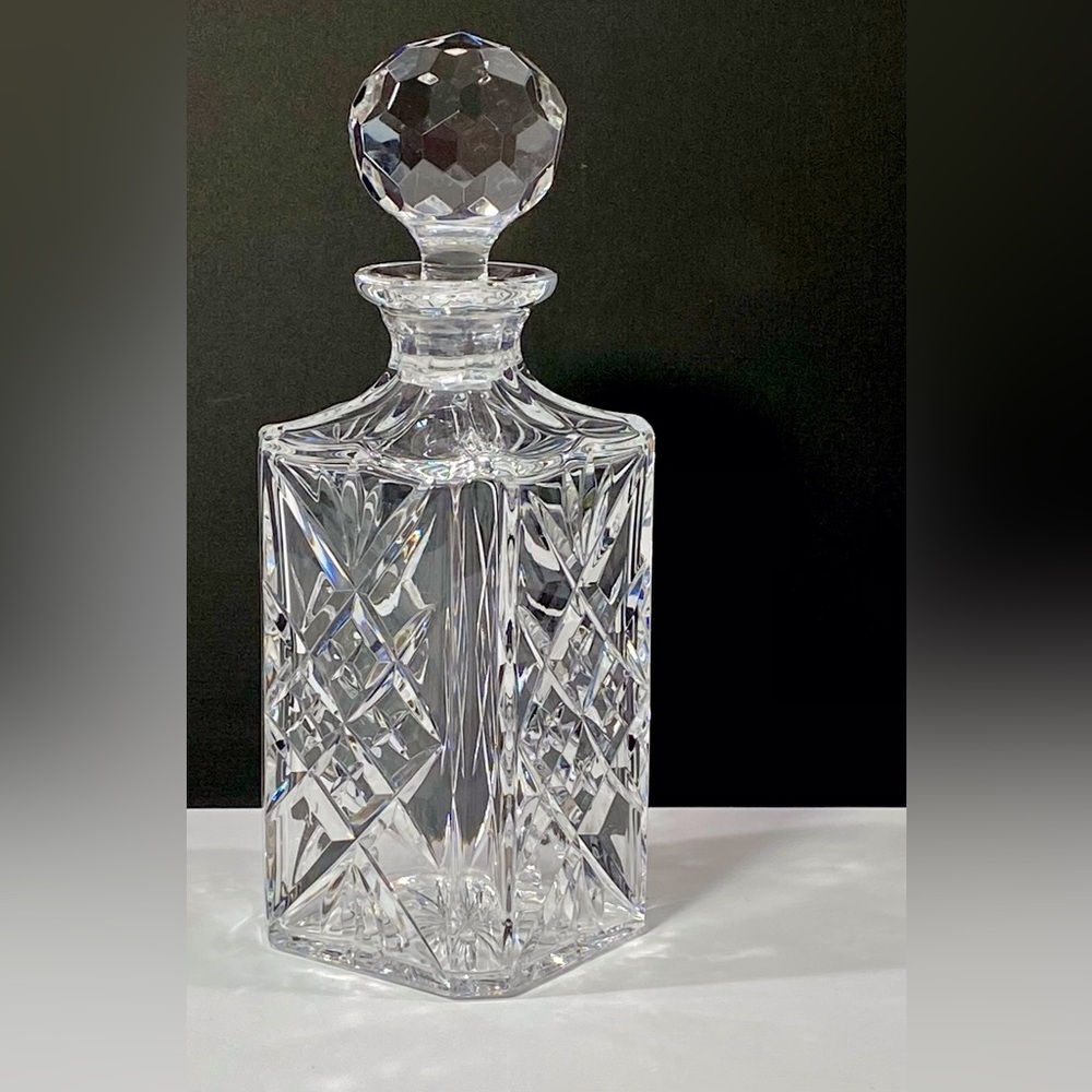 Classic cut glass liquor decanter